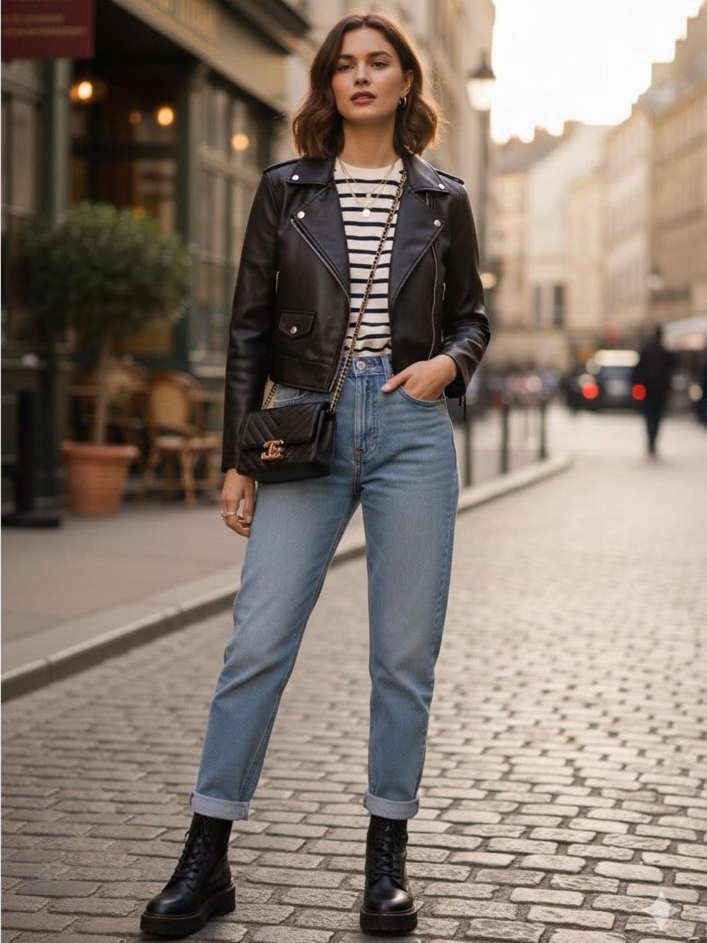 COS Navy and White Striped Crew Top - Picture 4 of 11